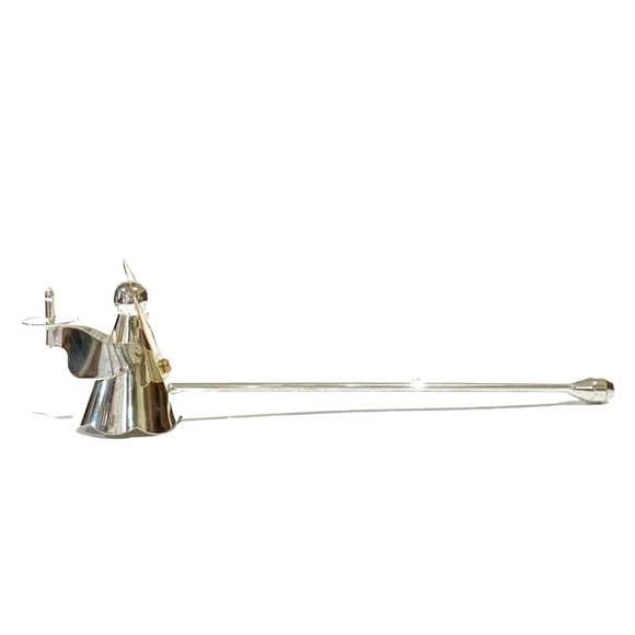 Silver Plated On Brass Angel Candle Snuffer Gold Holiday Christmas Guardian Cute - Picture 5 of 12